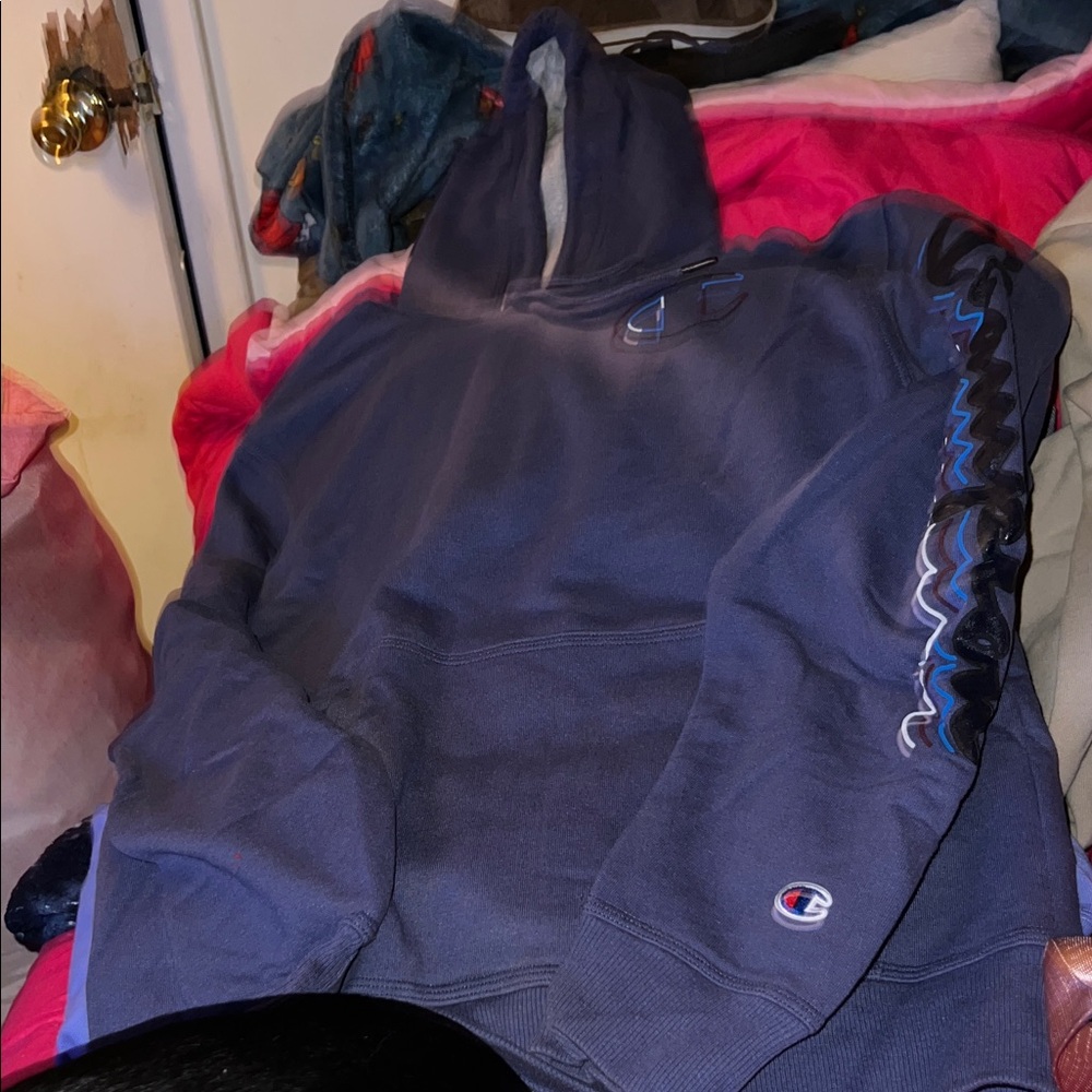 Champion Dark Blue Hoodie with Logo